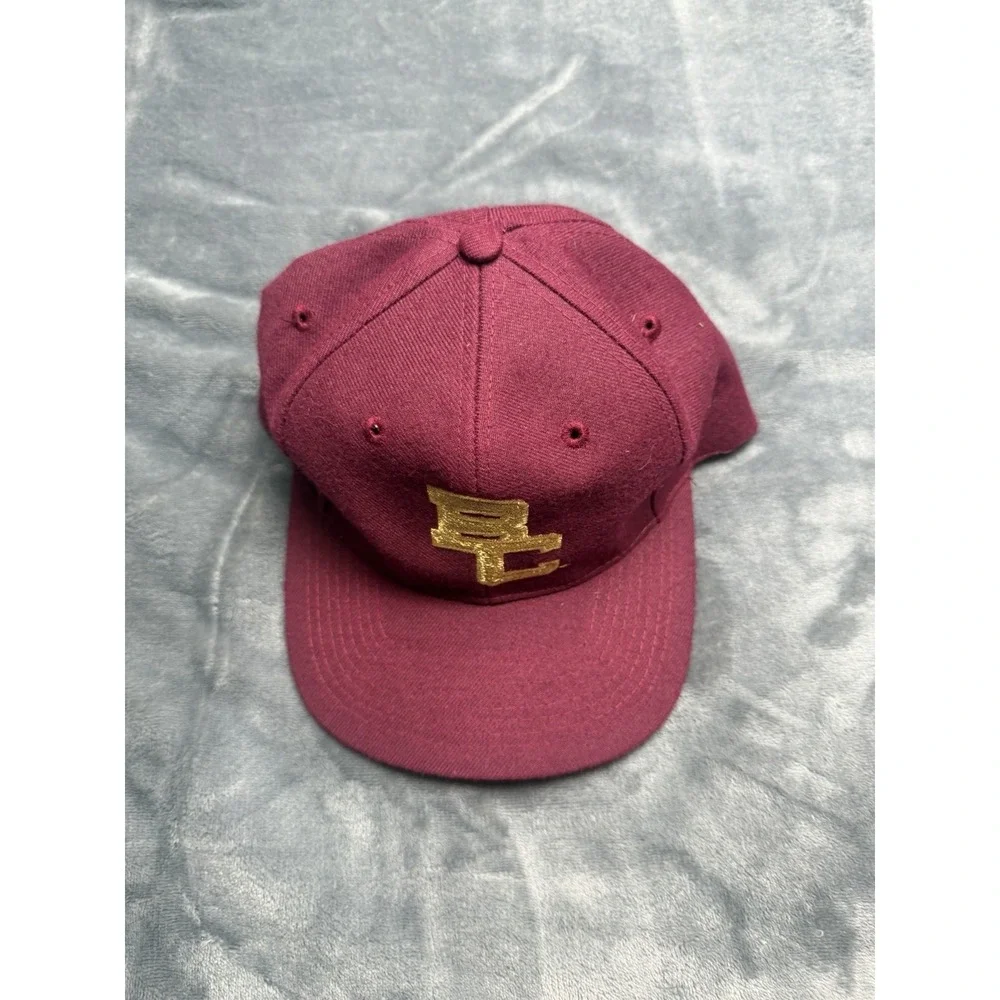 Vintage Boston College Wool Blend The Game Cap Hat Snapback NOS